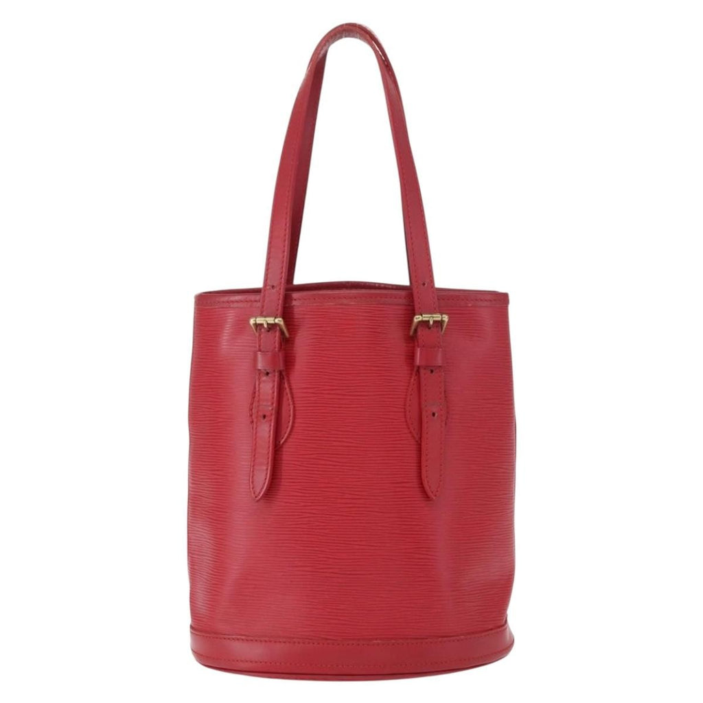 Louis Vuitton Bucket Bag Epi Leather Red Leather Shoulder Bag
