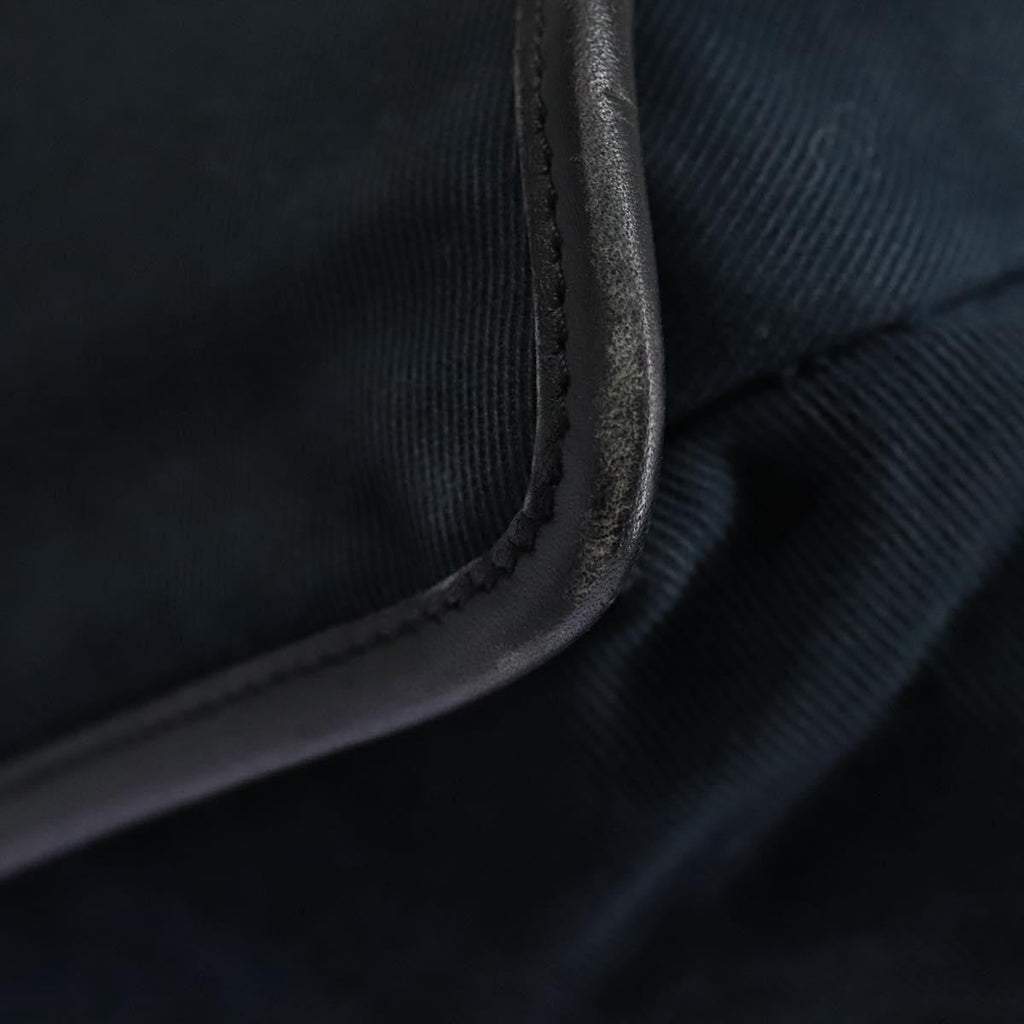 Gucci Sherry Line Shoulder Bag Canvas Black Canvas Shoulder Bag Bag (Pre-Owned)