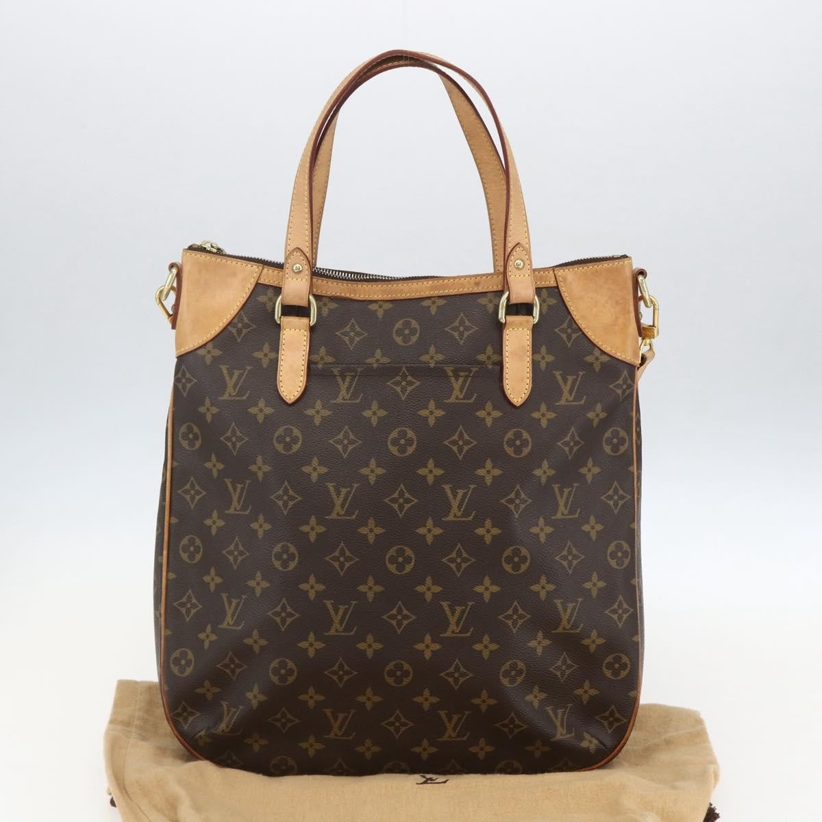 Louis Vuitton Odeon Handbag Monogram Canvas Brown Canvas Shoulder Bag