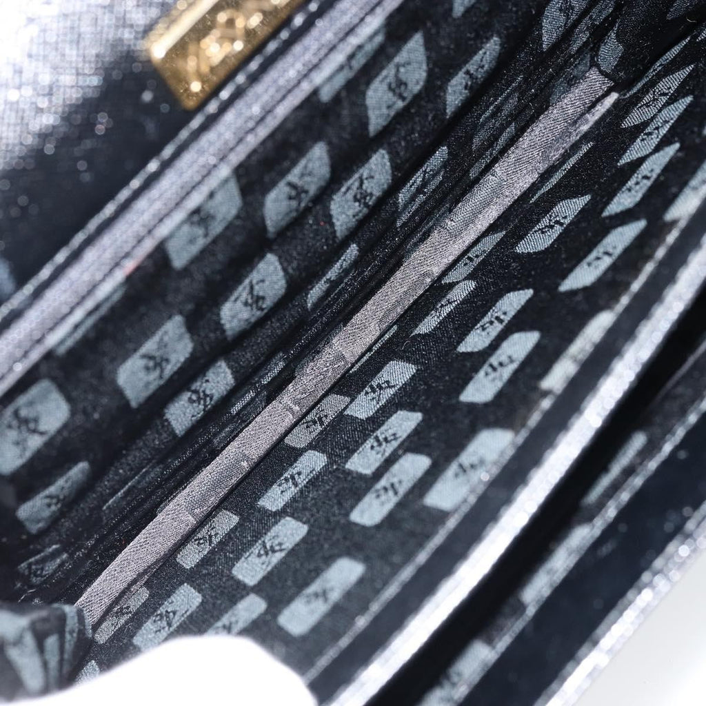 Saint Laurent Vintage Handbag Leather Black Leather Handbag (Pre-Owned)