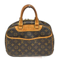 Louis Vuitton Trouville Handbag Monogram Canvas Brown Canvas Handbag