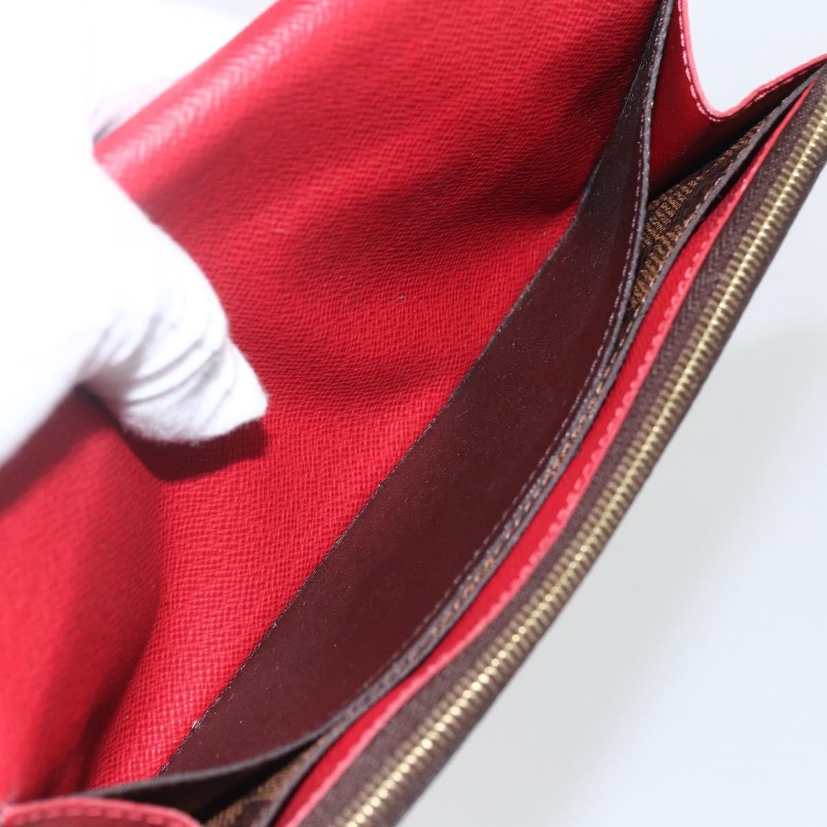 Louis Vuitton Emilie Wallet Damier Brown Canvas Wallets Accessory