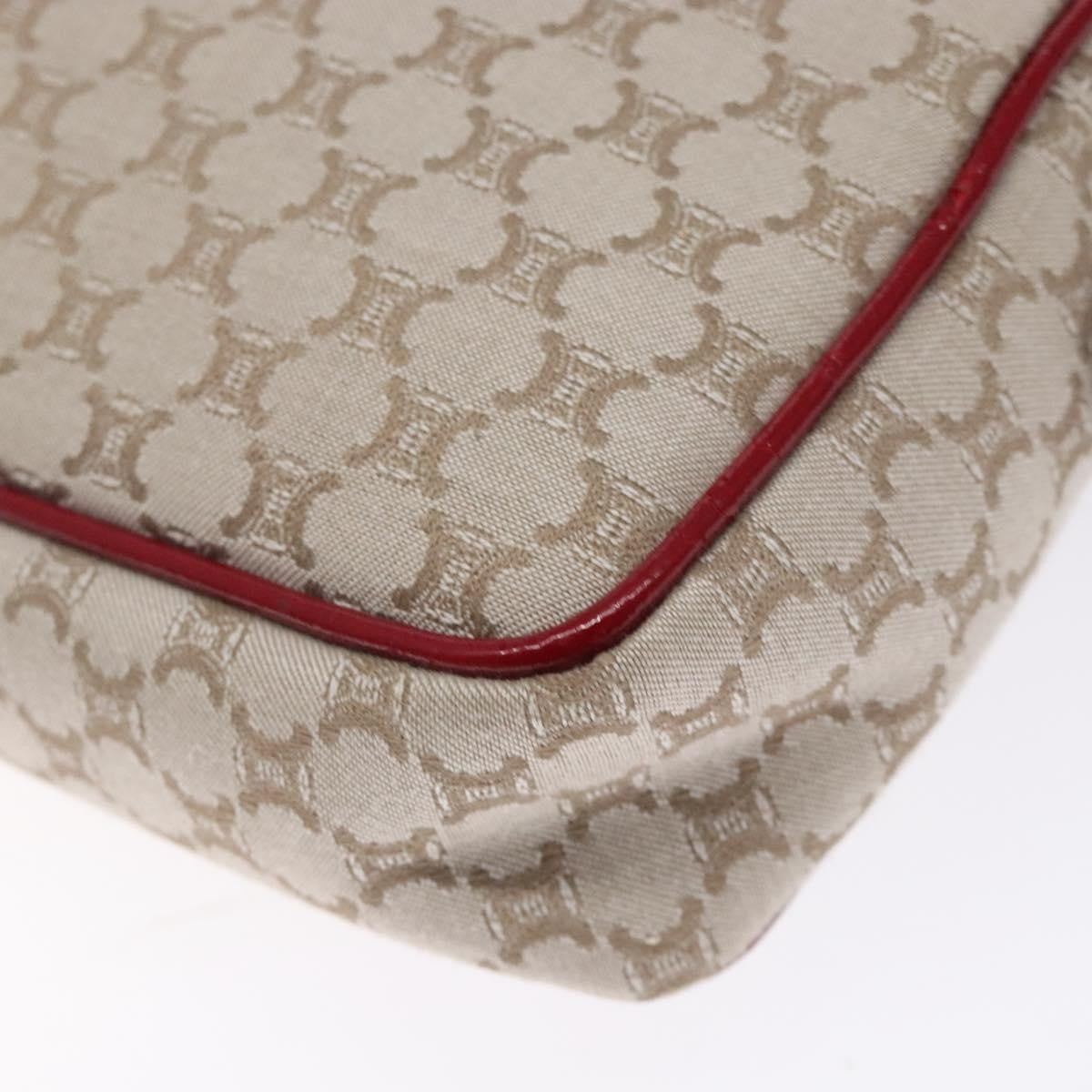 Celine Vintage Macadam Shoulder Bag Canvas Beige Canvas Shoulder Bag Bag