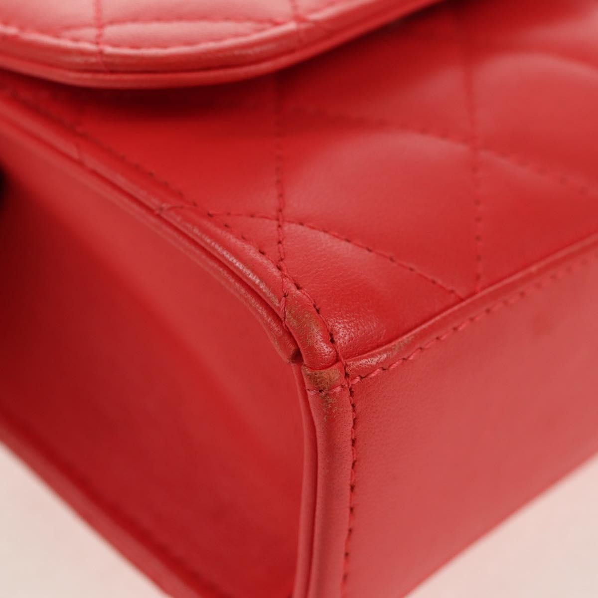 Chanel Trendy Cc Clutch With Chain Quilted Lambskin Red Leather Clutche & Pouche Bag