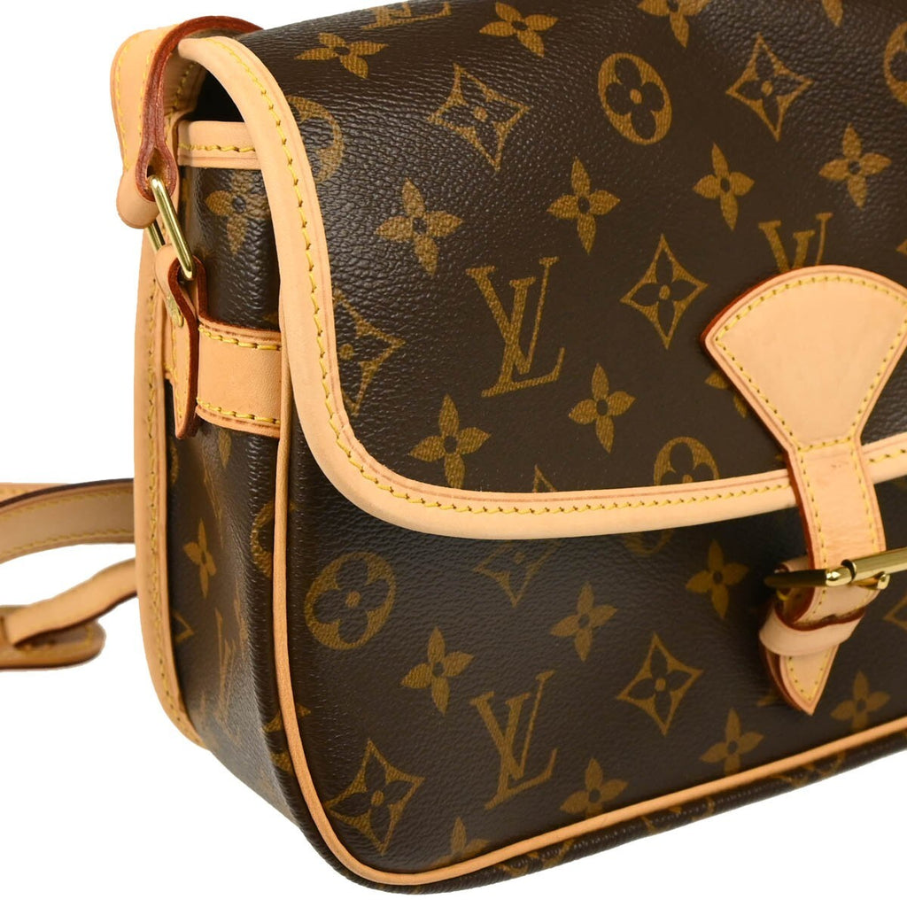 Louis Vuitton Sologne Handbag Monogram Canvas Brown Canvas Shoulder Bag