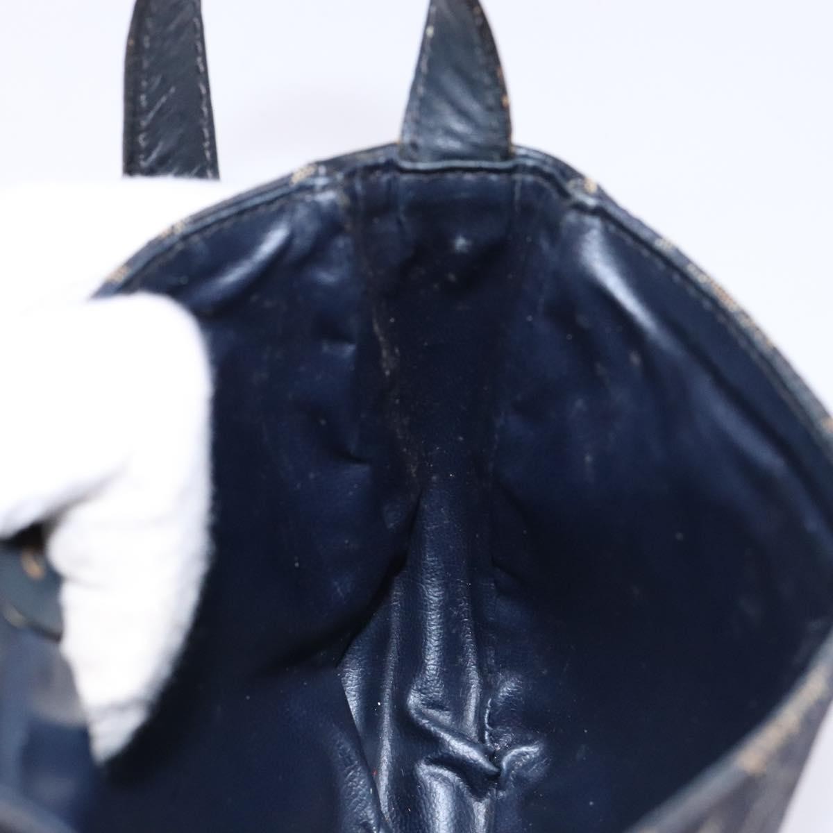 Celine C Sulky Shoulder Bag Canvas And Leather Navy Canvas Shoulder Bag Bag