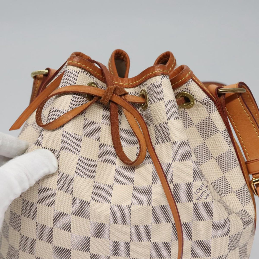 Louis Vuitton Noe Shoulder Bag Damier Azur White Canvas Shoulder Bag