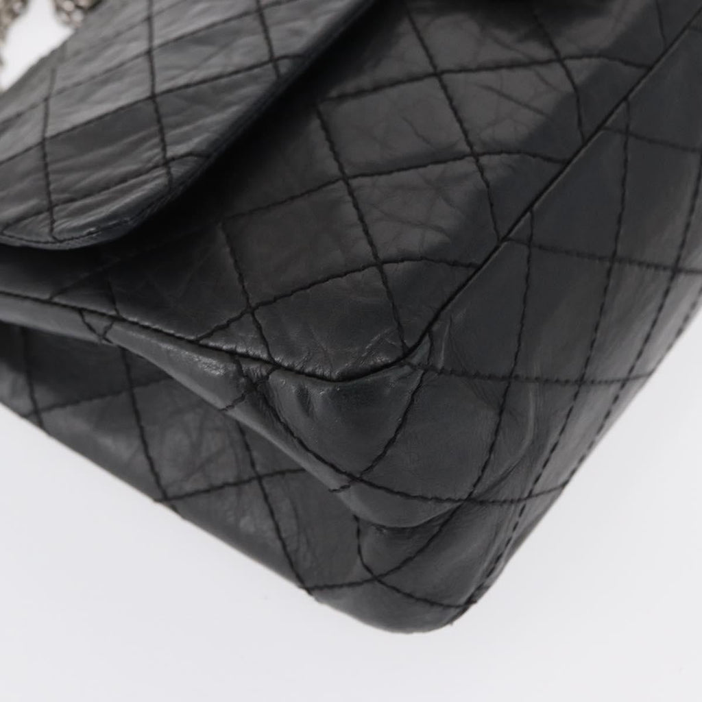 Chanel Reissue 2.55 Flap Bag Quilted Aged Calfskin Black Leather Shoulder Bag Bag