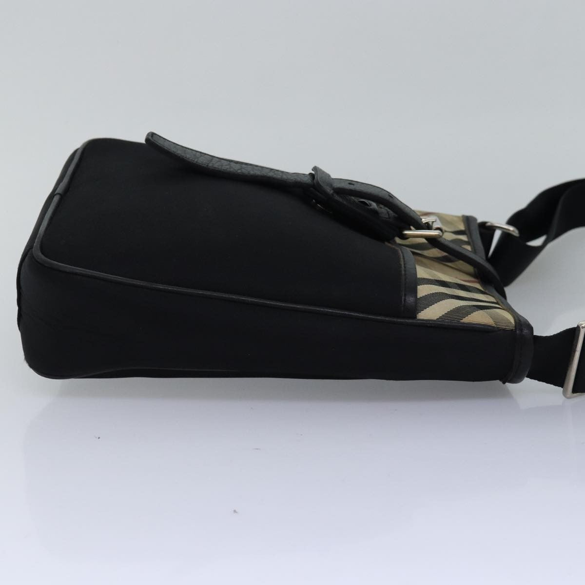 Burberry Nova Check Shoulder Bag Canvas Black Canvas Shoulder Bag