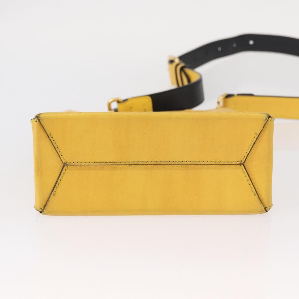 Fendi Pack Shopping Tote Leather Yellow Leather Handbag