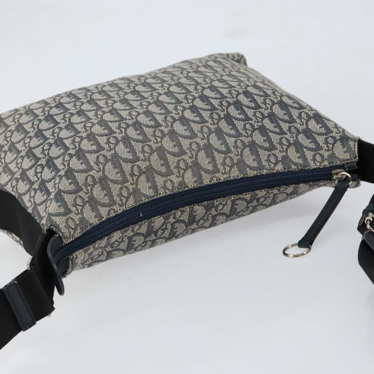 Christian Dior Vintage Trotter Shoulder Bag Canvas Navy Canvas Shoulder Bag Bag (Pre-Owned)