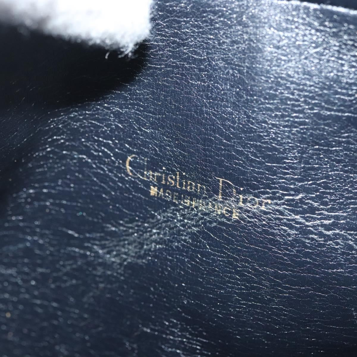 Christian Dior Vintage Trotter Boston Bag Diorissimo Canvas Navy Canvas Bag (Pre-Owned)
