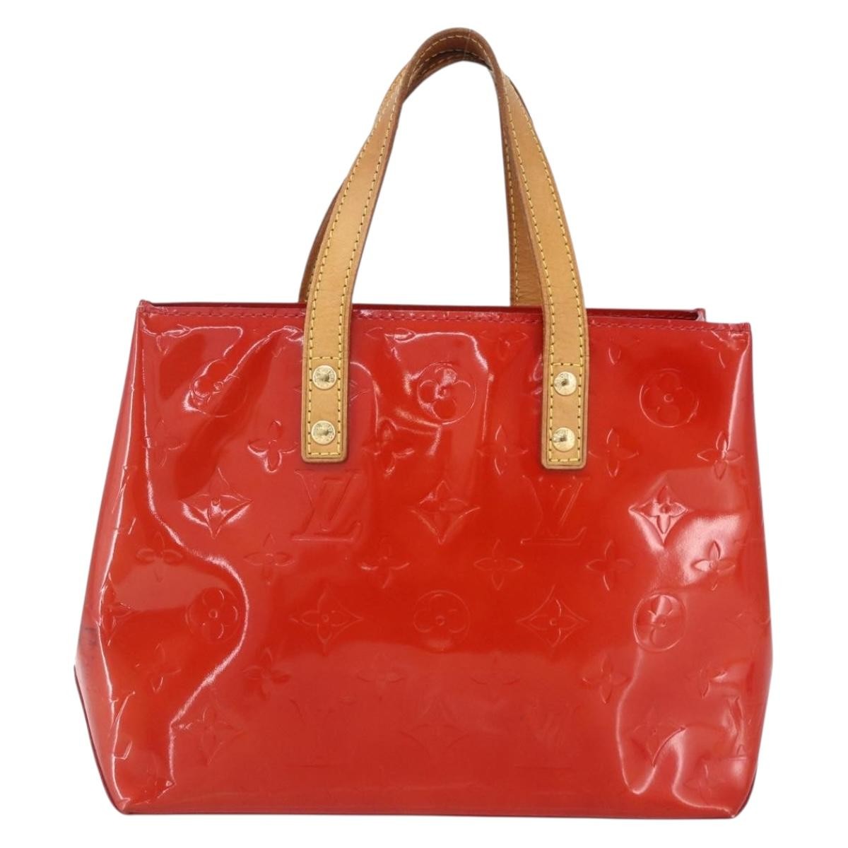 Louis Vuitton Reade Handbag Monogram Vernis Red Patent_Leather Handbag