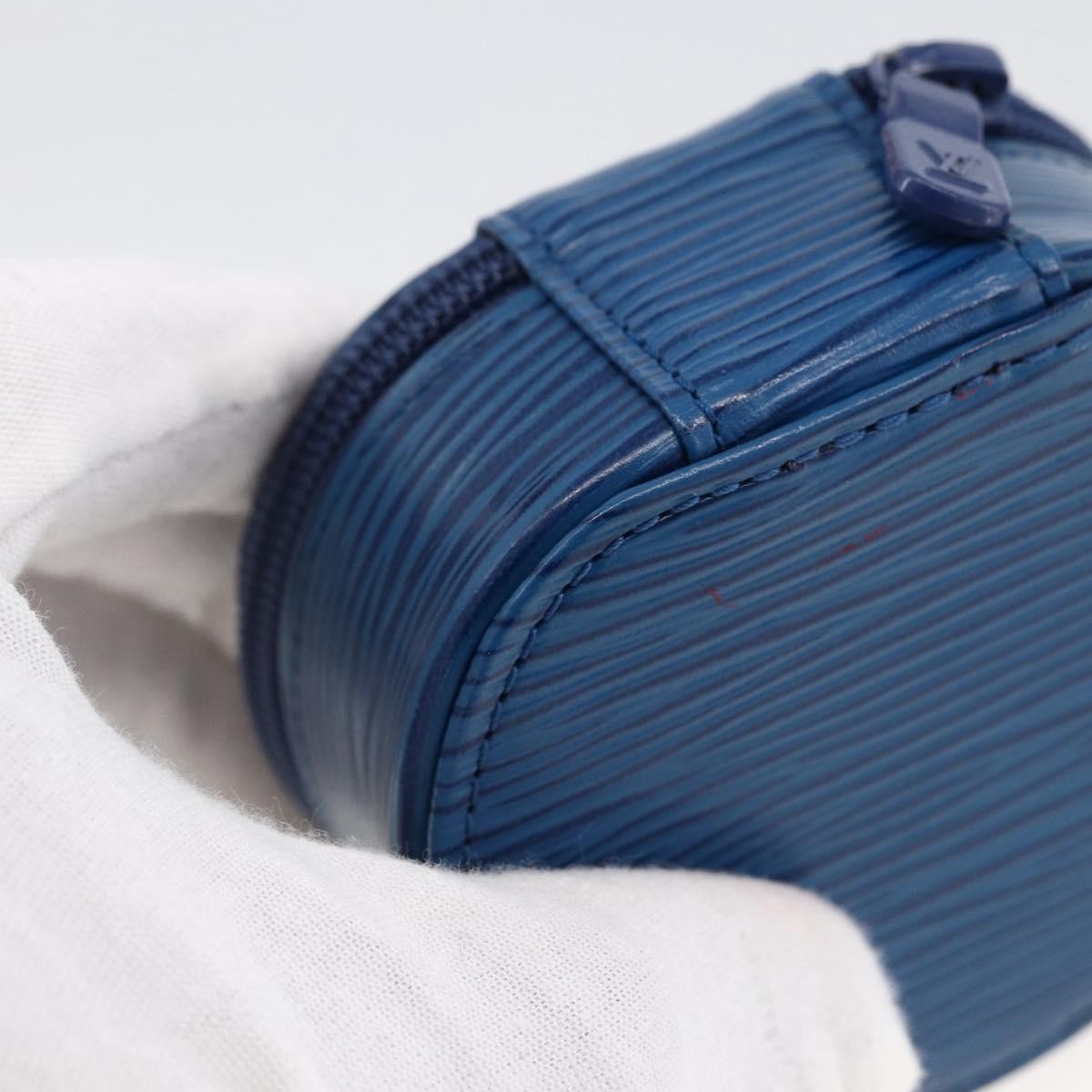 Louis Vuitton Ecrin Bijoux Jewelry Case Epi Leather Blue Leather Clutche & Pouche Bag