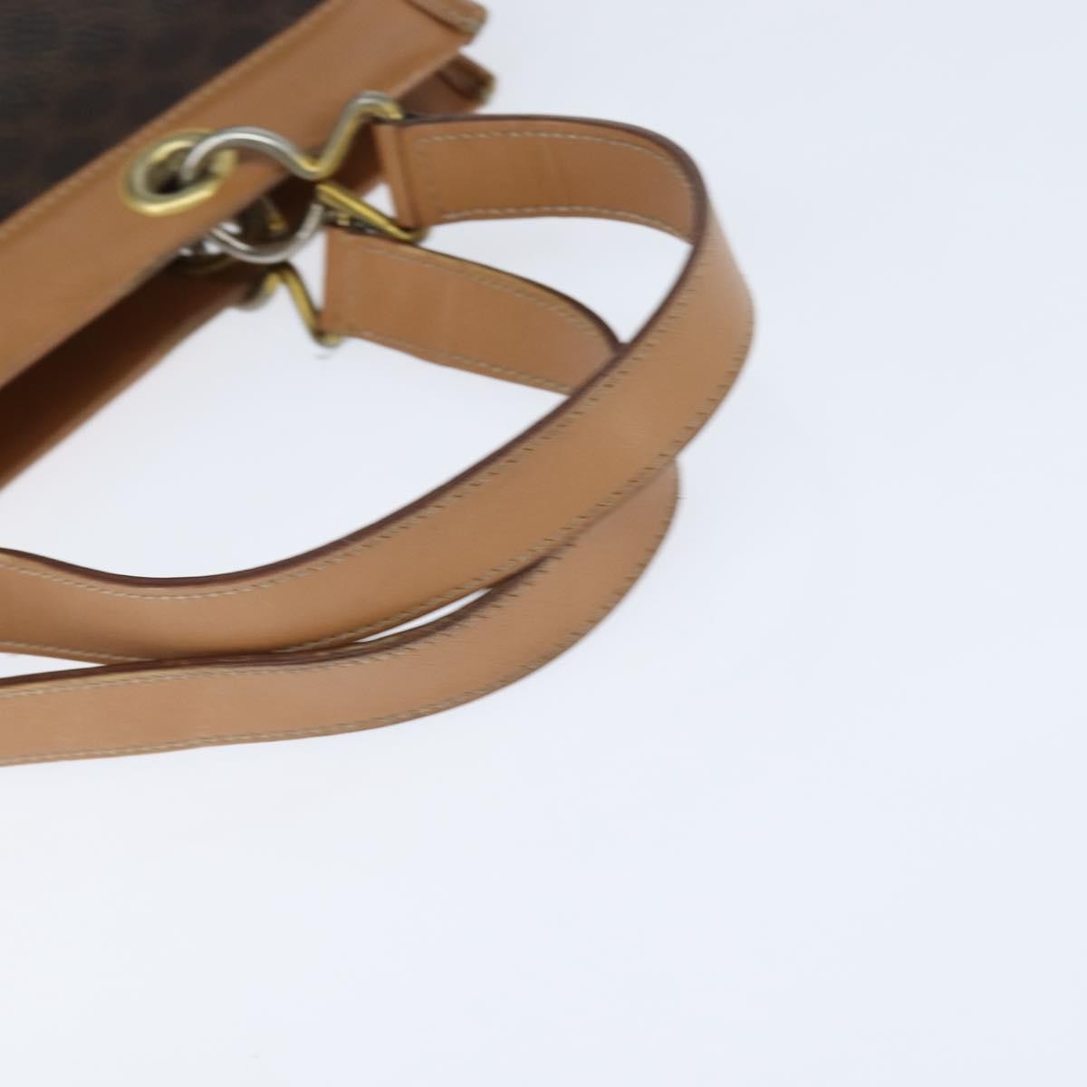 Celine Vintage Macadam Tote Bag Canvas Brown Canvas Tote Bag Bag