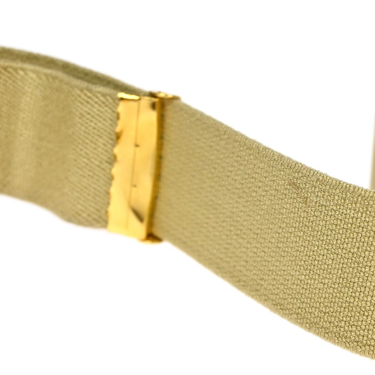 Chanel Logo Suspenders Canvas Beige Canvas Belts Accessory