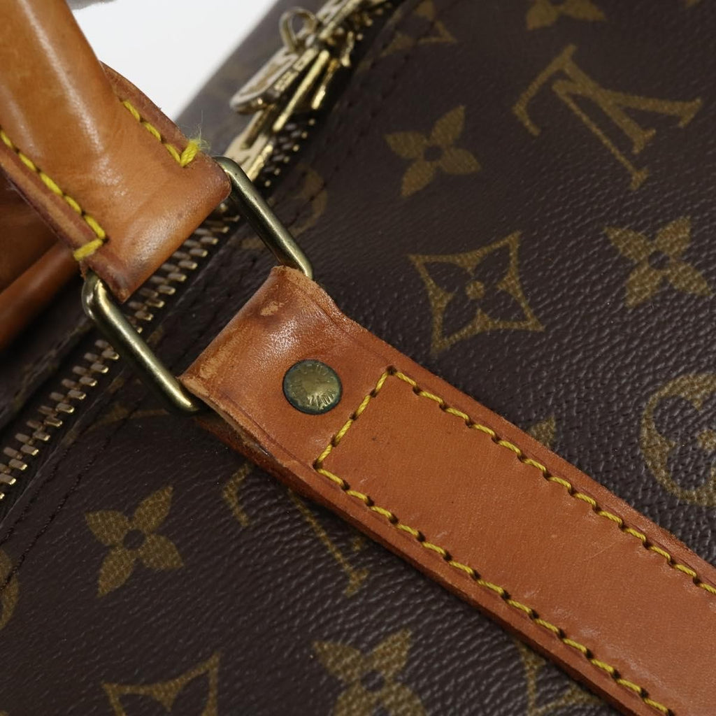 Louis Vuitton Keepall Bandouliere Bag Monogram Canvas Brown Canvas Travel Bag