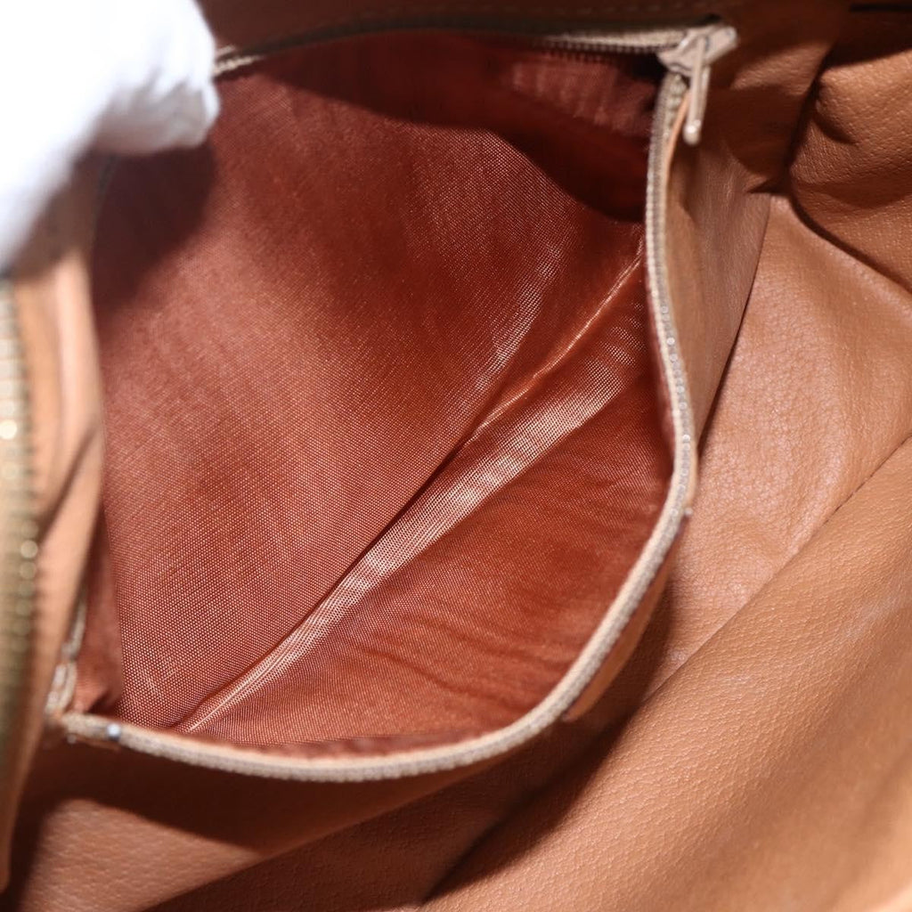 Celine Vintage Macadam Shoulder Bag Canvas And Leather Brown Canvas Shoulder Bag Bag