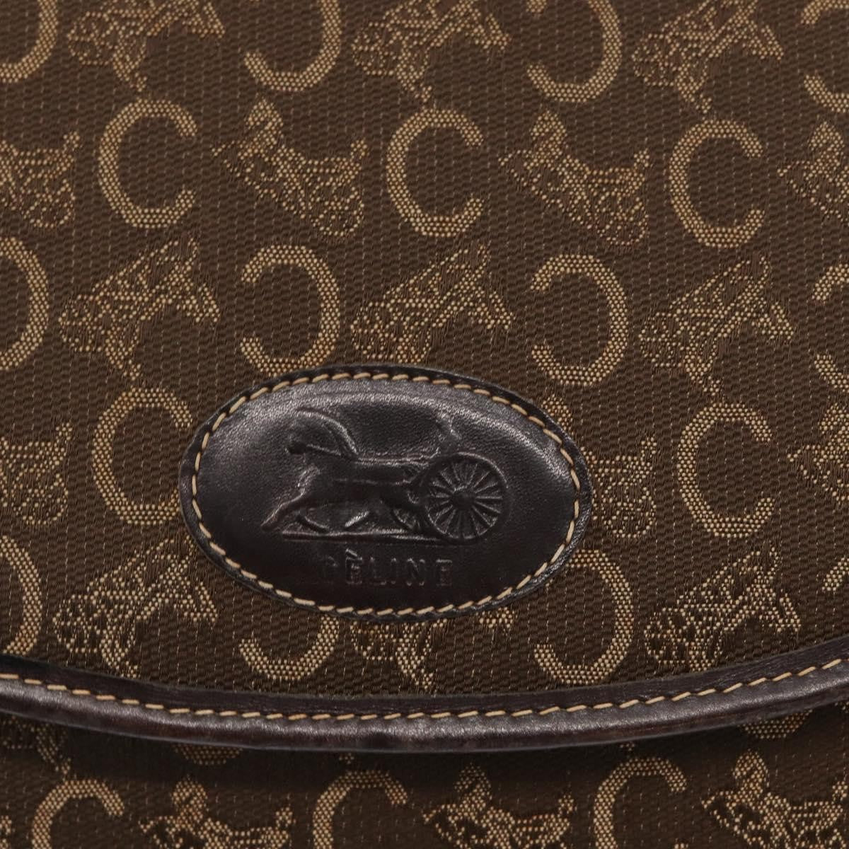 Celine C Sulky Shoulder Bag Canvas Brown Canvas Shoulder Bag Bag