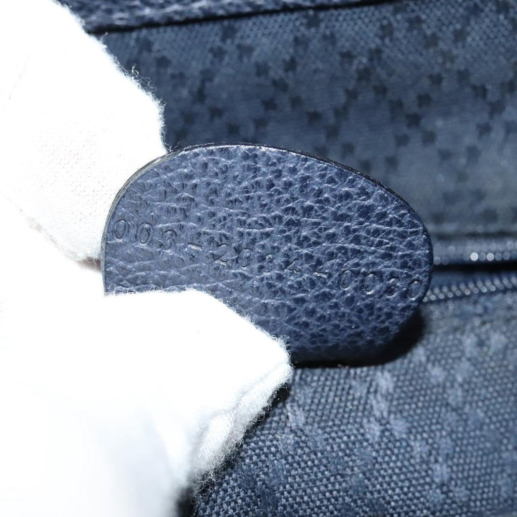 Gucci Gucci Bamboo Backpack Daim Navy Suede Backpack Bag (Pre-Owned)