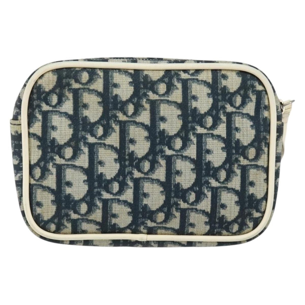 Christian Dior Vintage Trotter Pouch Diorissimo Canvas Navy Pvc Clutche & Pouche Bag (Pre-Owned)