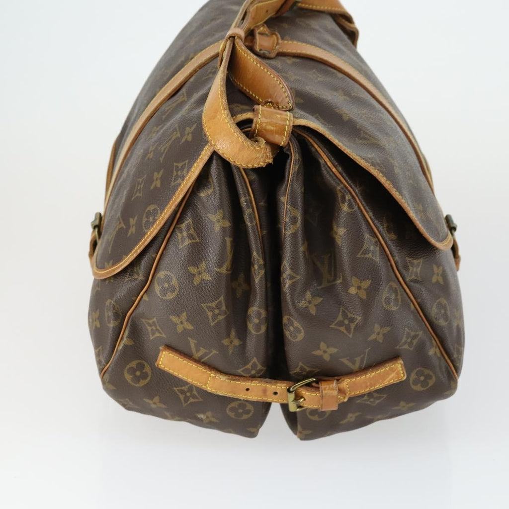 Louis Vuitton Saumur Handbag Monogram Canvas Brown Canvas Shoulder Bag