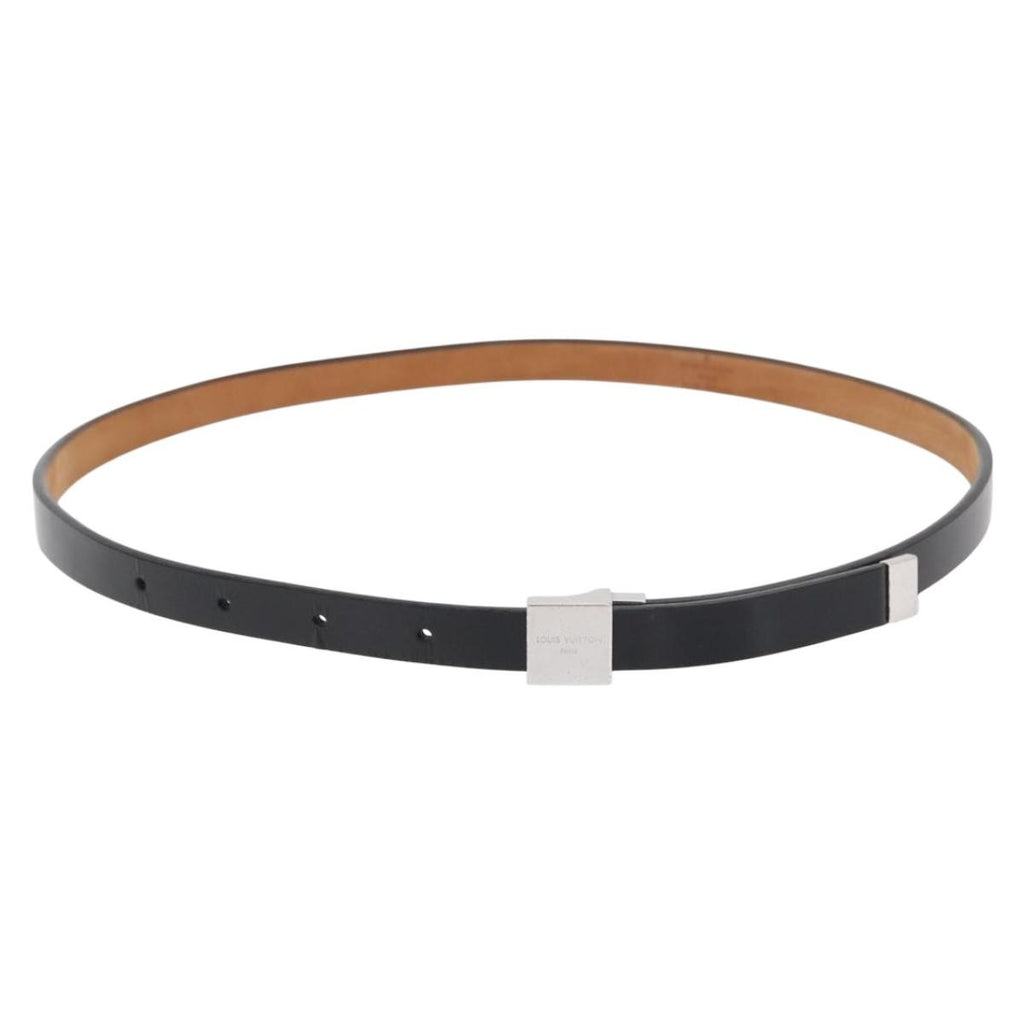 Louis Vuitton Carre Belt Leather Black Leather Belts Accessory