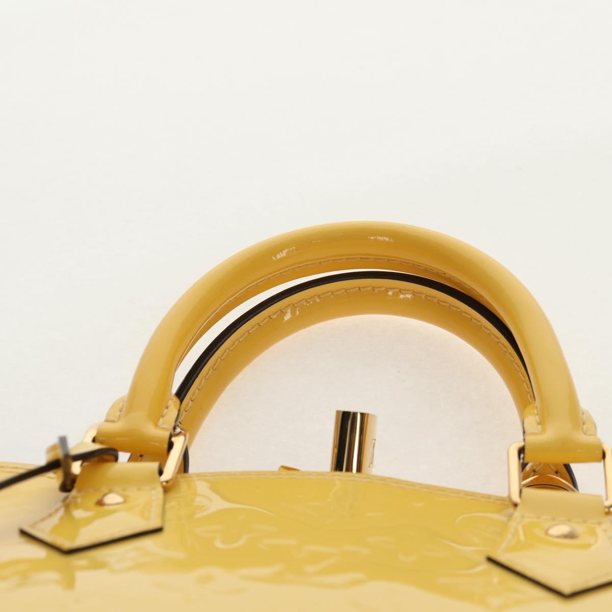Louis Vuitton Alma Handbag Monogram Vernis Yellow Patent_Leather Handbag