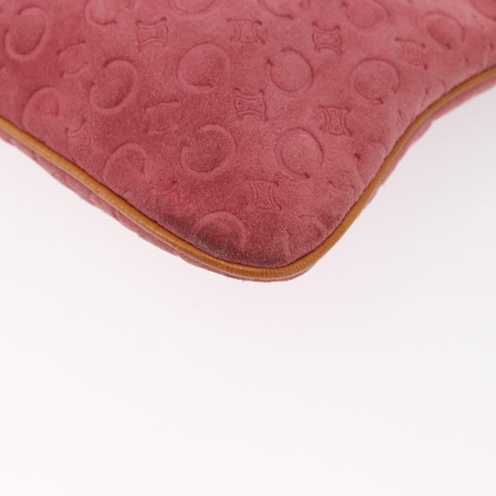 Celine C Macadam Shoulder Bag Suede Pink Suede Shoulder Bag Bag
