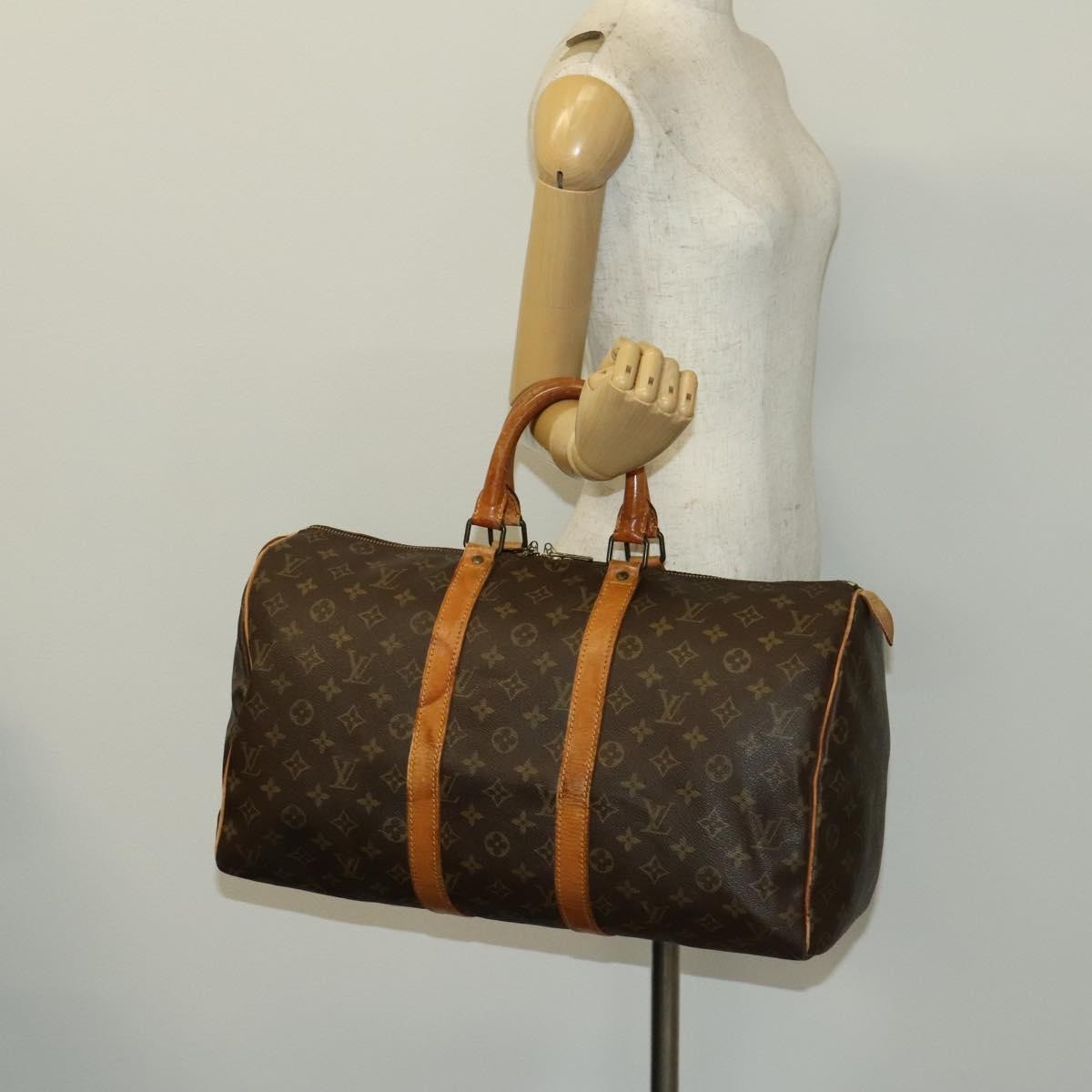 Louis Vuitton Keepall Bag Monogram Canvas Brown Canvas Travel Bag
