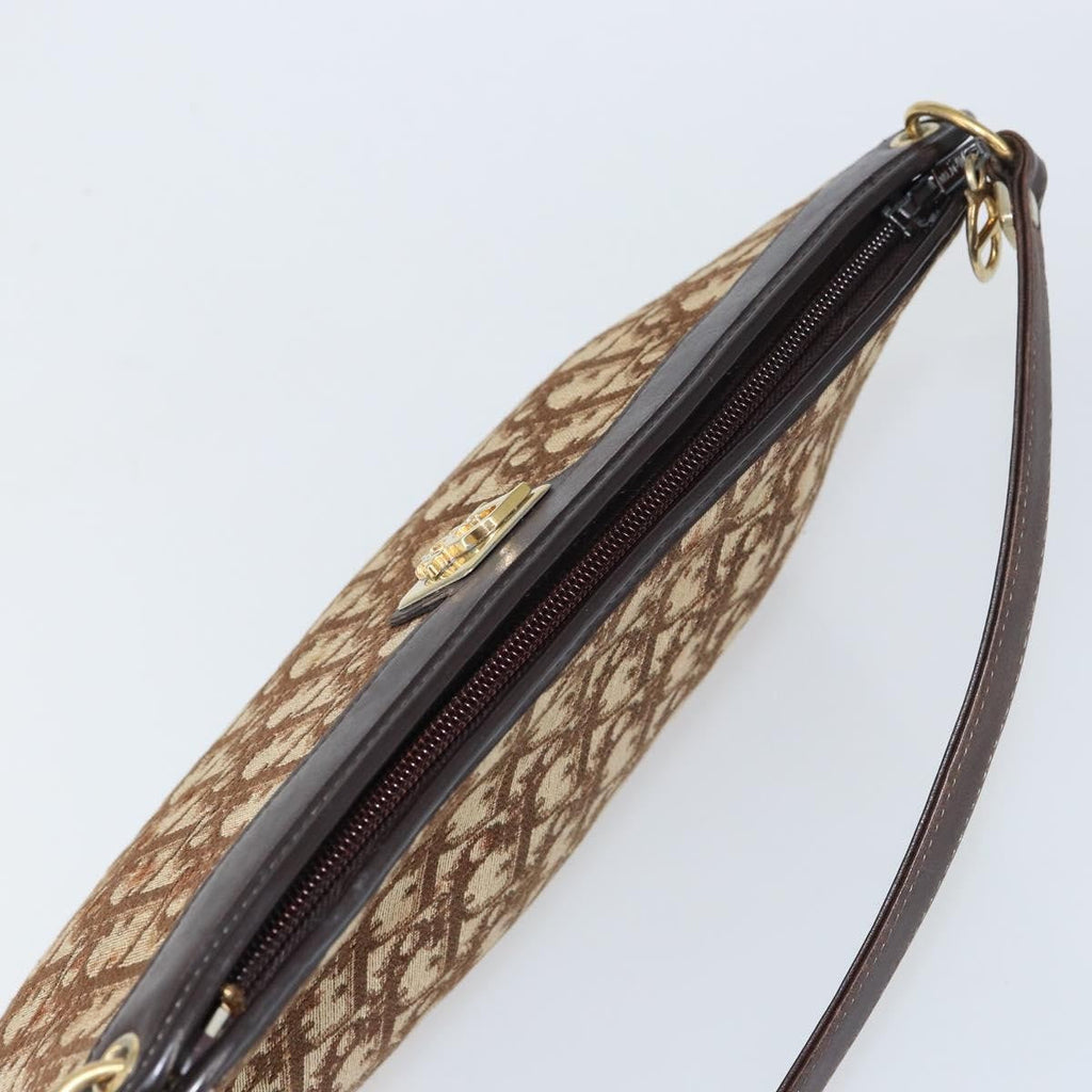 Christian Dior Vintage Trotter Shoulder Bag Canvas Beige Canvas Shoulder Bag Bag (Pre-Owned)