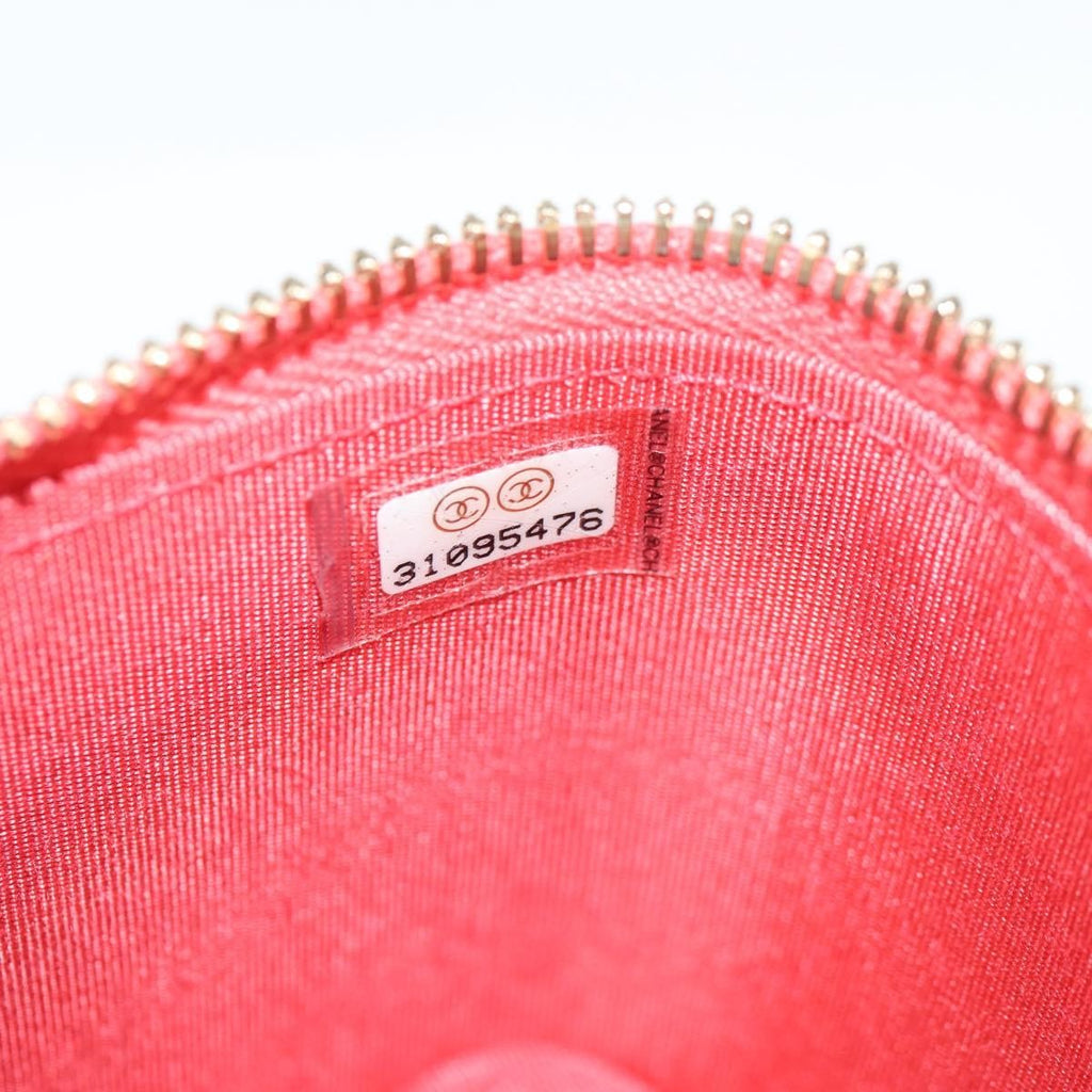Chanel Classic Vanity Case With Chain Striped Raffia And Jute Red Canvas Shoulder Bag Bag