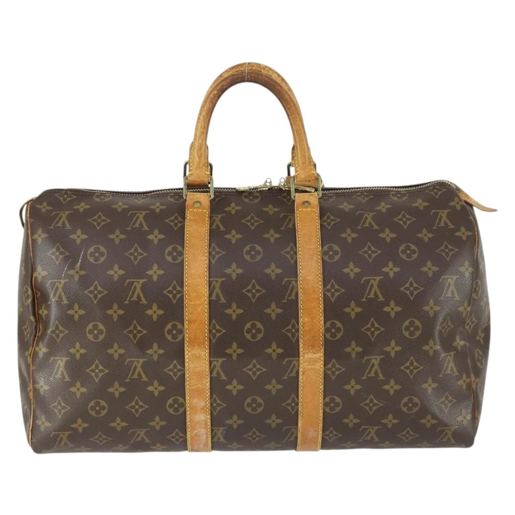 Louis Vuitton Keepall Bag Monogram Canvas Brown Canvas Travel Bag