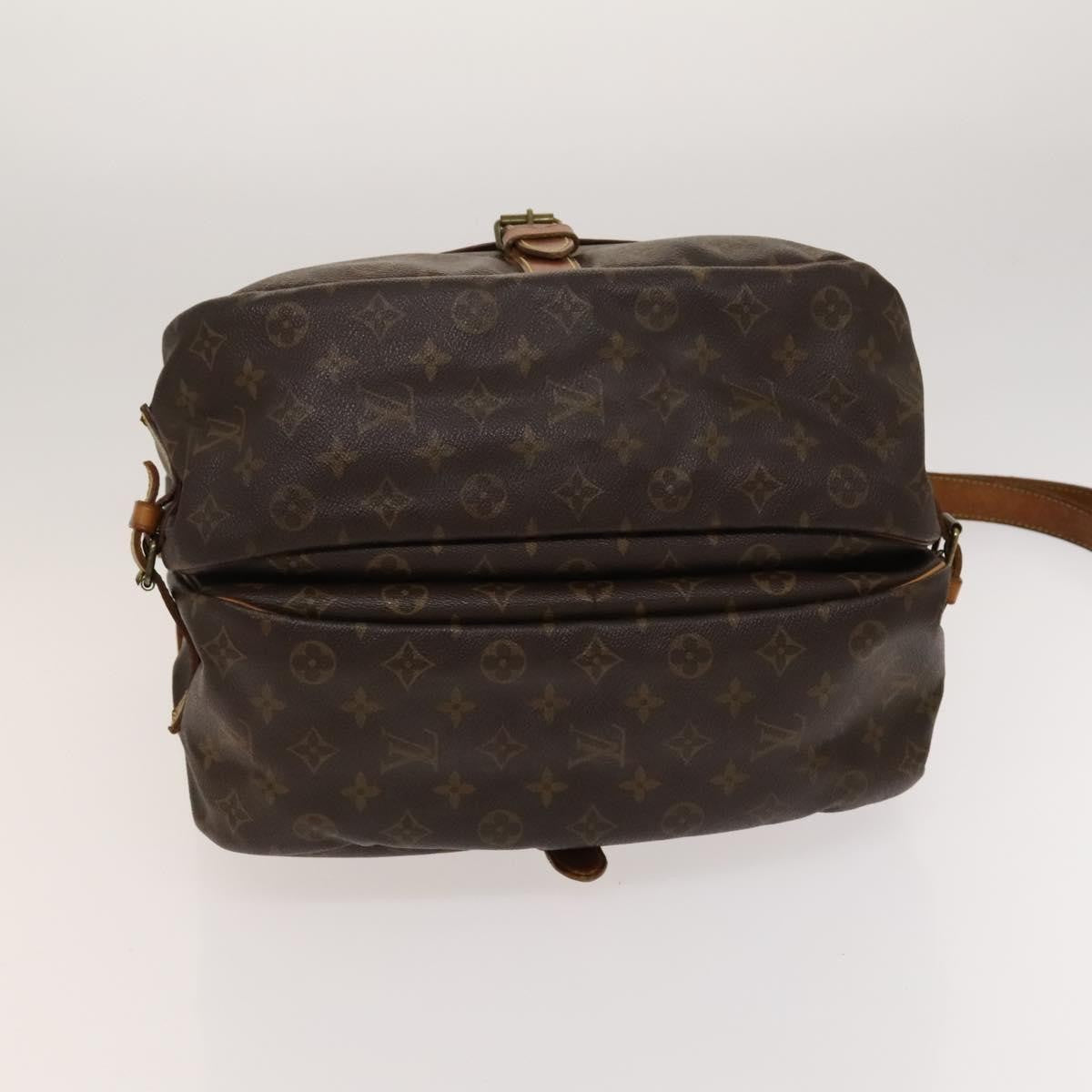 Louis Vuitton Saumur Handbag Monogram Canvas Brown Canvas Shoulder Bag