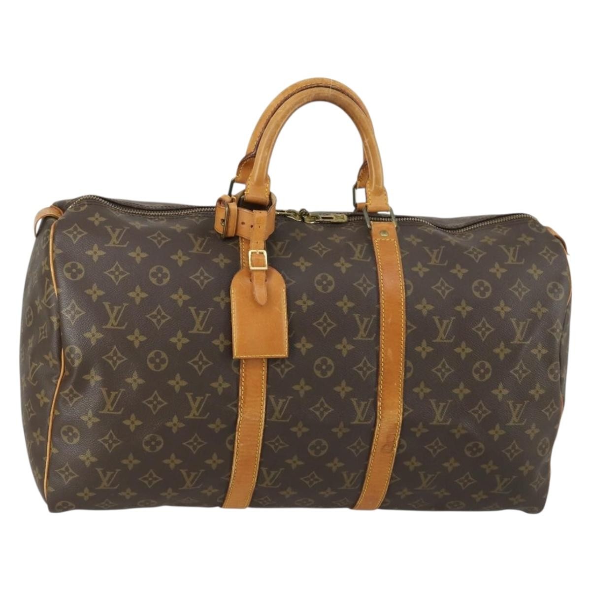 Louis Vuitton Keepall Bag Monogram Canvas Brown Canvas Travel Bag