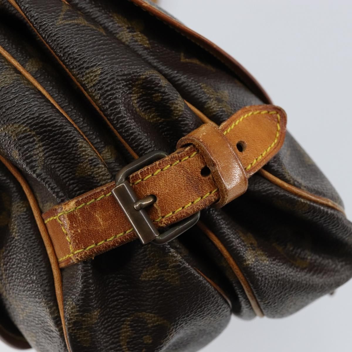 Louis Vuitton Saumur Handbag Monogram Canvas Brown Canvas Shoulder Bag