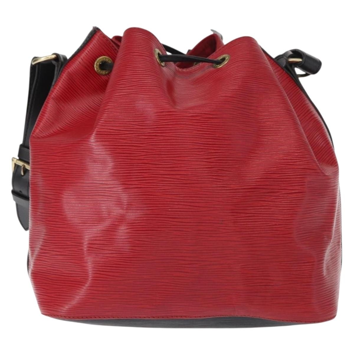 Louis Vuitton Bicolor Petit Noe Handbag Epi Leather Red Leather Shoulder Bag