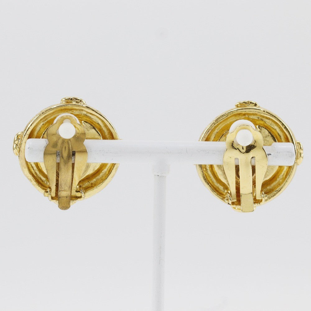 Chanel Vintage Cc Clip-On Earrings Metal Gold Gold_Plated Earrings Jewelry