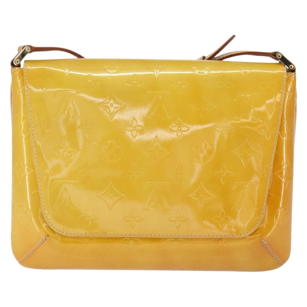 Louis Vuitton Thompson Street Handbag Monogram Vernis Beige Patent_Leather Shoulder Bag