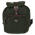 Prada Front Pocket Backpack Tessuto Khaki Nylon Backpack Bag
