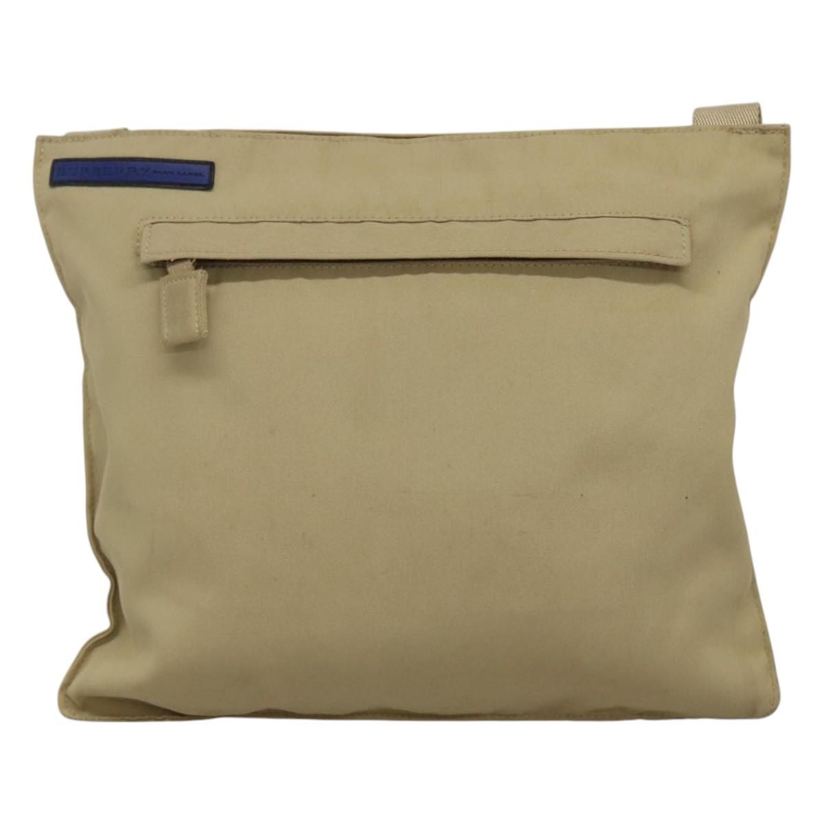 Burberry Blue Label Shoulder Bag Nylon Beige Nylon Shoulder Bag