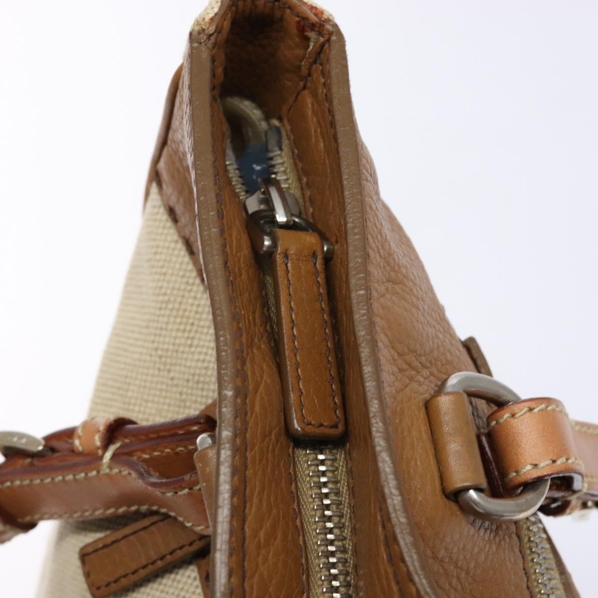 Prada Vintage Convertible Tote Canvas And Leather Beige Canvas Tote Bag Bag