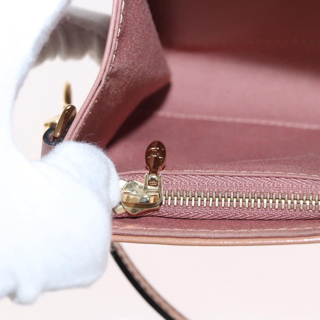 Louis Vuitton Rossmore Handbag Monogram Vernis Pink Patent_Leather Shoulder Bag