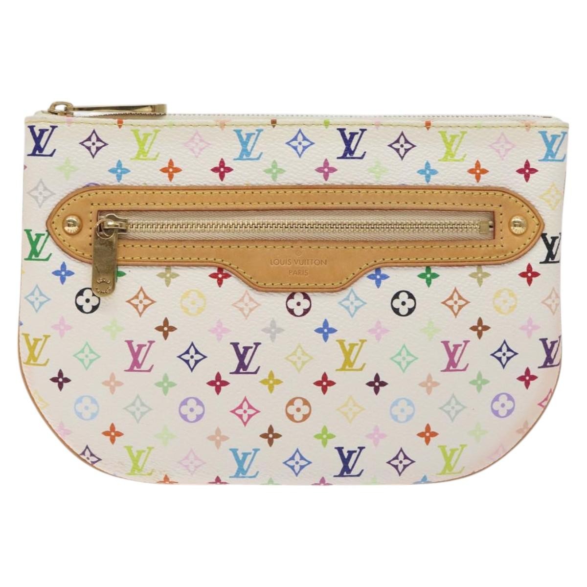 Louis Vuitton Pochette Gm Monogram Multicolor White Canvas Clutche & Pouche Bag
