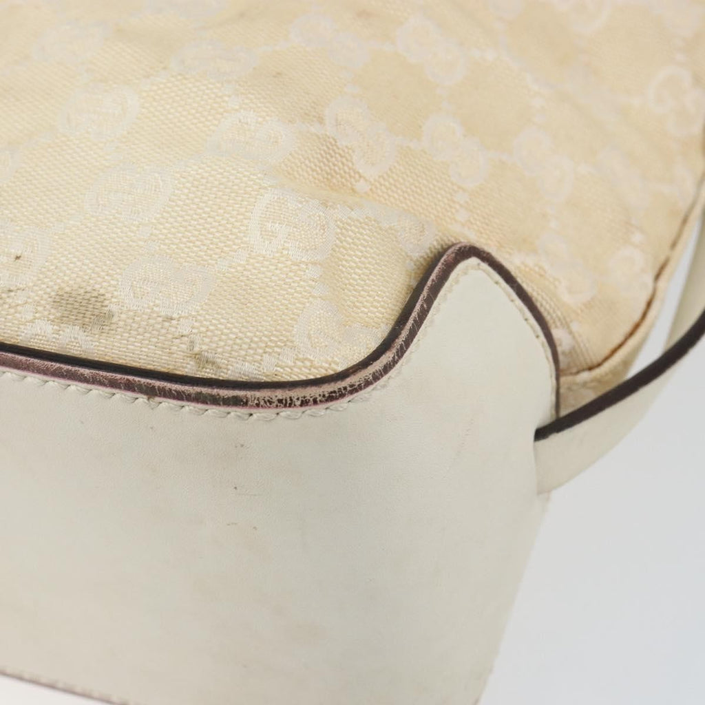 Gucci Belted Bucket Tote Gg Canvas With Leather Beige Canvas Tote Bag Bag (Pre-Owned)