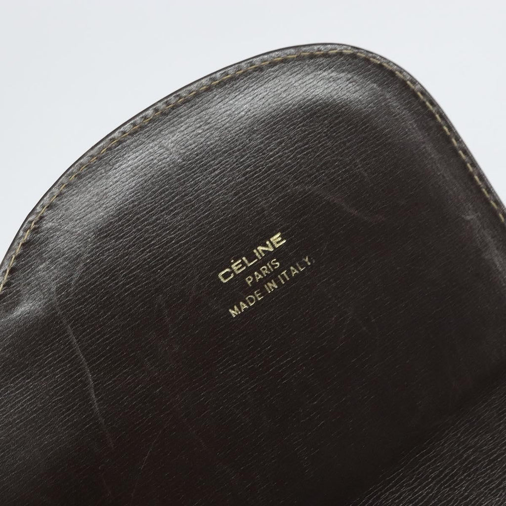 Celine C Sulky Shoulder Bag Canvas And Leather Brown Canvas Shoulder Bag Bag