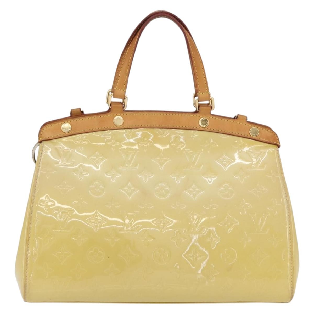 Louis Vuitton Brea Handbag Monogram Vernis Yellow Patent_Leather Handbag