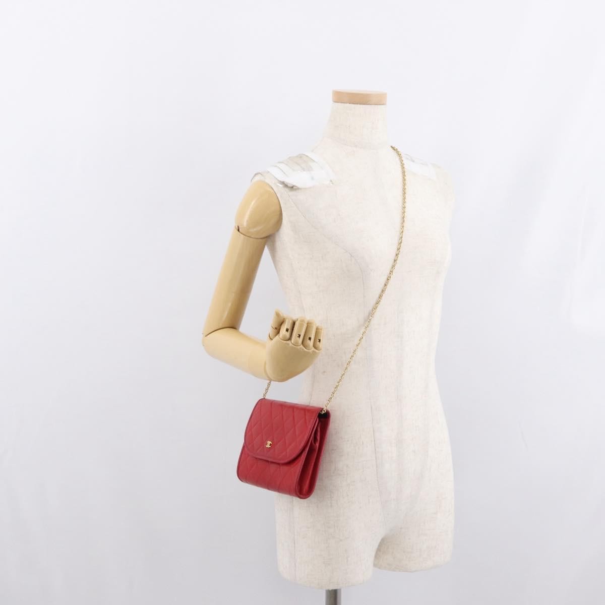 Chanel Vintage Clutch Leather Red Leather Clutche & Pouche Bag