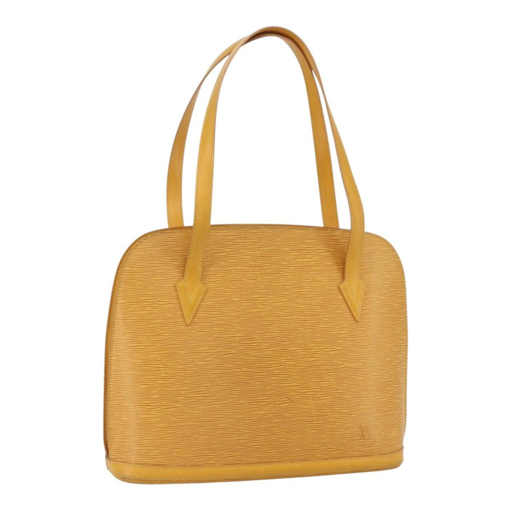 Louis Vuitton Lussac Handbag Epi Leather Yellow Leather Shoulder Bag