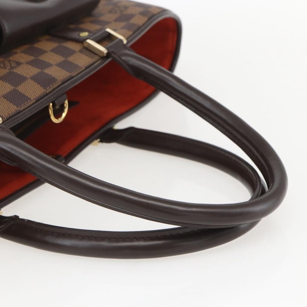 Louis Vuitton Manosque Handbag Damier Brown Canvas Tote Bag